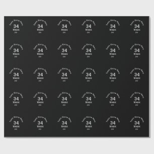 team name add player name date sports men wrapping paper