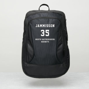 Team, Name and Number White Block Letters Port Authority® Backpack