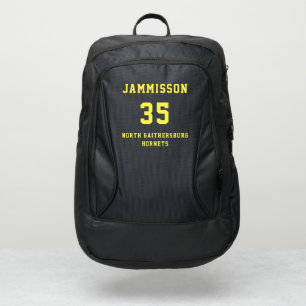 Team, Name and Number Yellow Letters Port Authority® Backpack