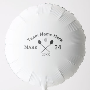 Team name here add name number ball paddle golf  balloon