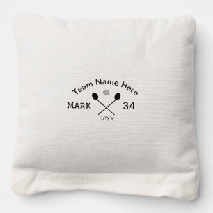 Team name here add name number ball paddle golf cornhole bags