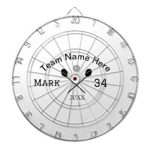 Team name here add name number ball paddle golf  dart board