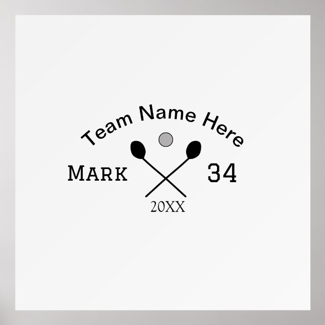 Team name here add name number ball paddle golf  holder (Front)