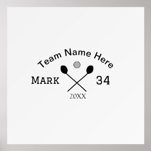 Team name here add name number ball paddle golf holder