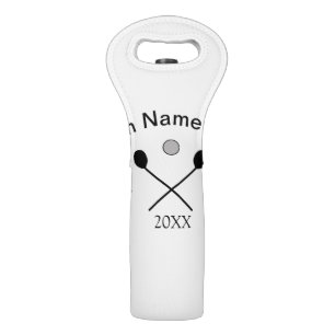 Team name here add name number ball paddle golf wine bag