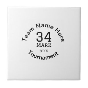 Team name here add name tournament year text ceramic tile