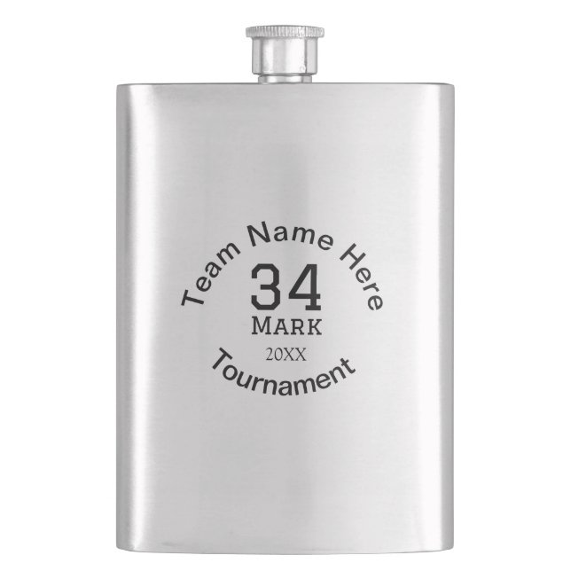 Team name here add name tournament year text flask (Front)