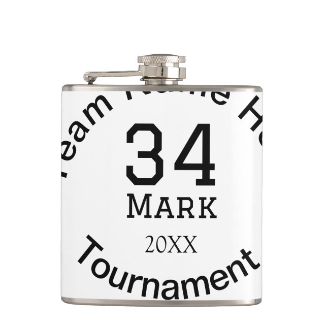 Team name here add name tournament year text flask (Front)