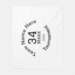 Team name here add name tournament year text fleece blanket