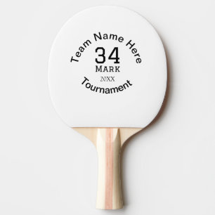 Team name here add name tournament year text ping pong paddle