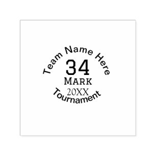 Team name here add name tournament year text self-inking stamp