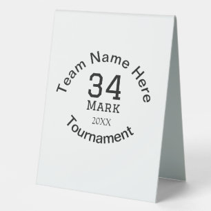 Team name here add name tournament year text table tent