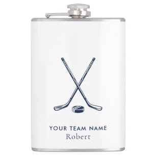 Team Name Ice Hockey Giveaway Custom Flask