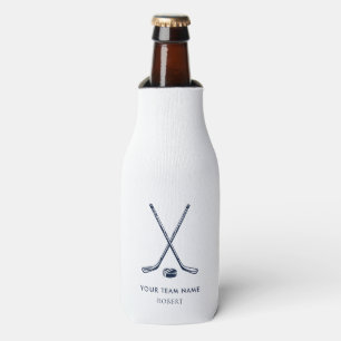 Team Name Ice Hockey Giveaway Personalized Bottle Cooler