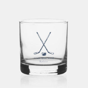 Team Name Ice Hockey Giveaway Personalized Whiskey Glass