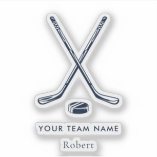 Team Name Ice Hockey Players Custom Sticker