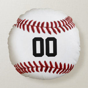 Team NAME or Your NAME, NUMBER Baseball Pillows