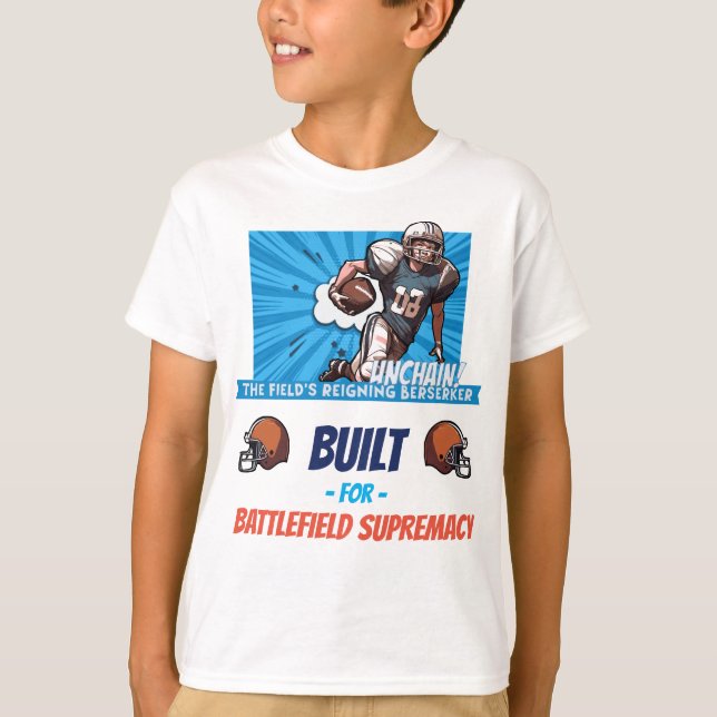 [Team Name]'s Gridiron Berserker #44 Customizable T-Shirt (Front)