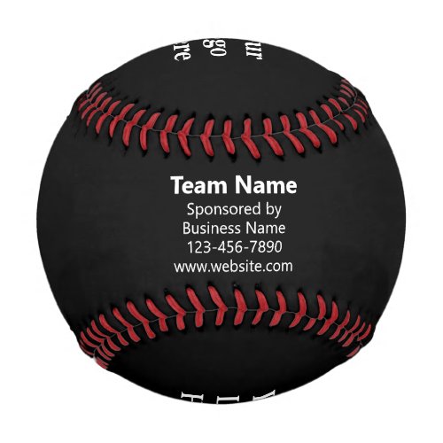 Team Name Sponsored by Business Name Logo Baseball