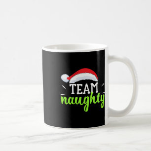 Team Naughty Christmas Couple Matching Team Nice  Coffee Mug