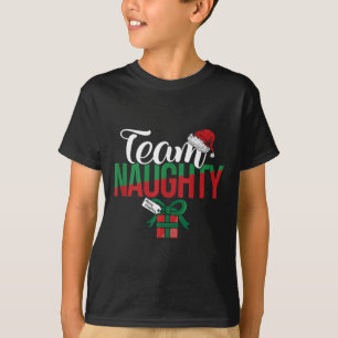 Team Naughty Couple Matching Outfit With Team Nice T-Shirt