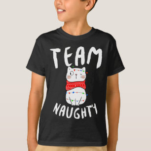 Team Naughty Funny Matching Family Christmas T-Shirt