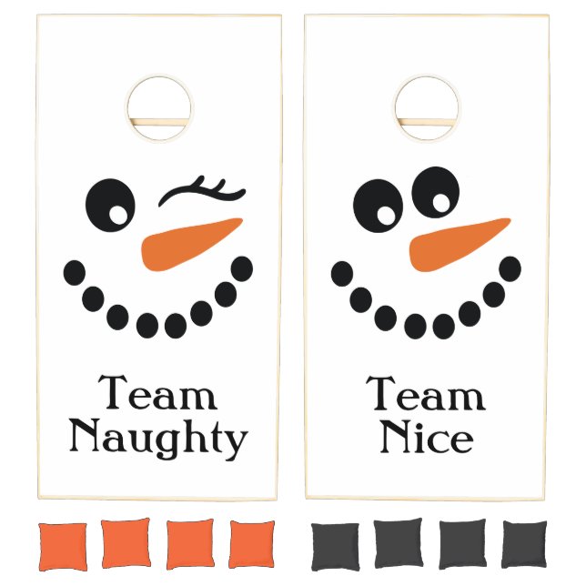 Team Naughty Team Nice Cornhole Set (Set)