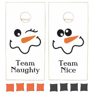 Team Naughty Team Nice Cornhole Set