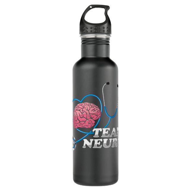 Team Neuro Neurosurgeon Neurology Neurosurgery Bra Stainless Steel Water Bottle (Front)