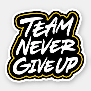 Team never give up sticker