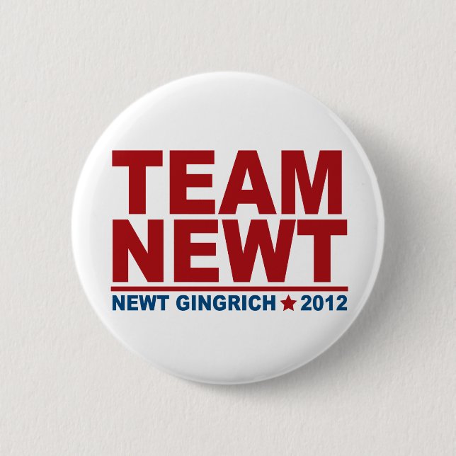 Team Newt Gingrich 2012 Button (Front)