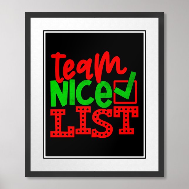 Team Nice List - Christmas Designs-56587 Framed Art (Framed Front)