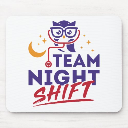 Team Night Shift Hospital Doctor Nurse Staff Mouse Pad