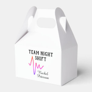 Team night shift nurse doctor medical name heart l favor boxes