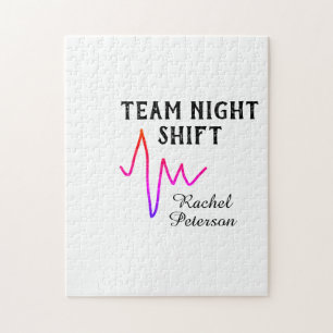 Team night shift nurse doctor medical name heart l jigsaw puzzle