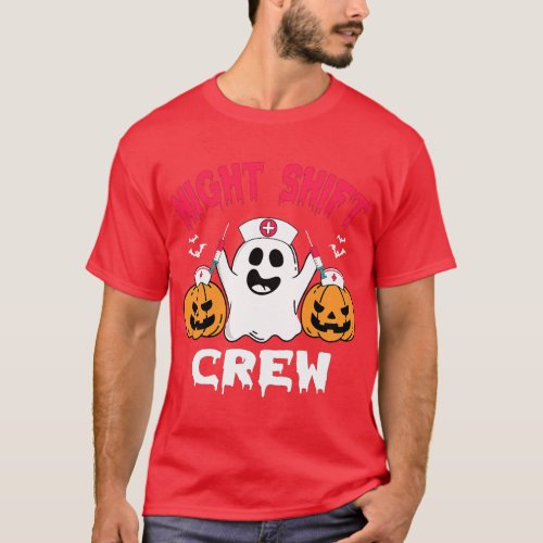 Team Night Shift Nurse Halloween Shirt Halloween S