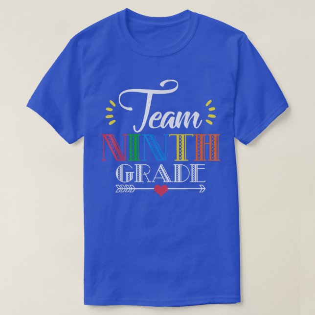 Team Ninth Grade Back To School Student Teacher Gi T-Shirt (Design Front)