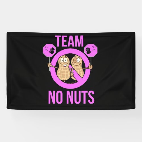 Team No Nuts Funny Team Girl Gender Reveal Banner