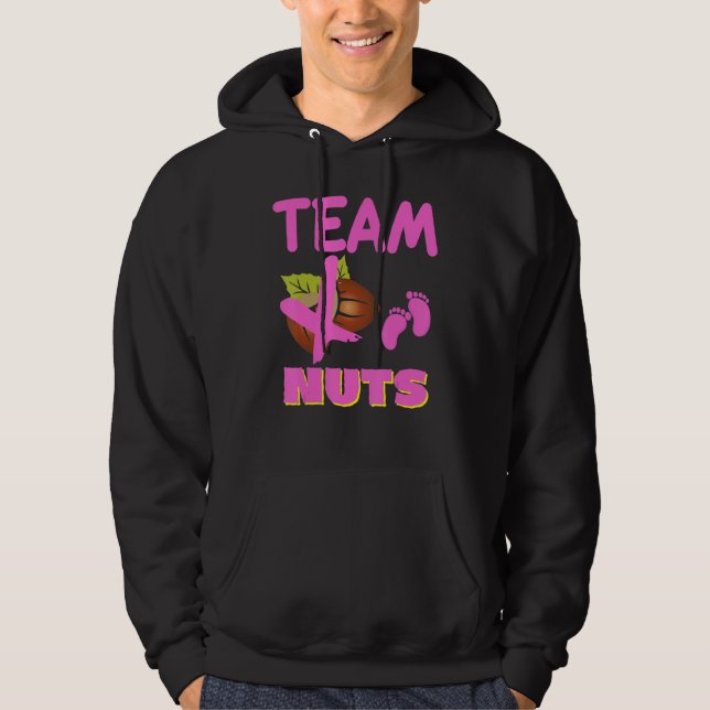 Team No Nuts Man Woman Girl Gender Reveal Matching Hoodie (Front)