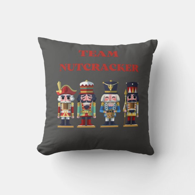 Team Nutcracker   Throw Pillow (Front)