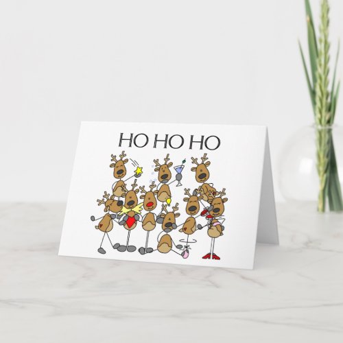Team of Reindeer Tshirts and Gifts Holiday Card