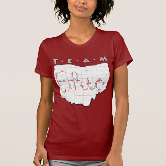 Team Ohio Agility Red/Maroon Shirts (Front)