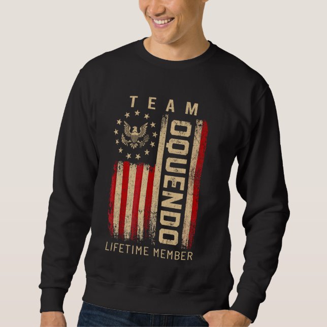 Team OQUENDO Lifetime Member American Flag Sweatshirt (Front)