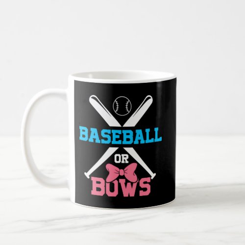 Team Or Team Baseballs Or Bows Gender Reveal Coffee Mug