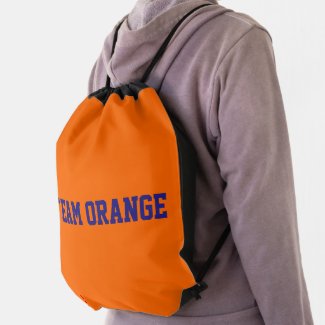 Team Orange Drawstring Backpack