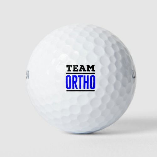 Team Ortho Orthopedic Orthopaedic Nurse Doctor Golf Balls