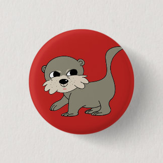 Team Otter button - red