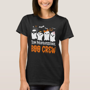 Team Paraprofessional Boo Crew Halloween Ghost T-Shirt