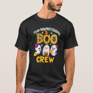 Team Paraprofessional Boo Crew Halloween Witch Hat T-Shirt