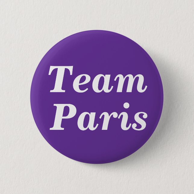 Team Paris Badge Pinback Button (Front)